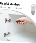 Top Shelf Heavy Duty Metal Bed Rail Brackets With Concealed Headboard Mounting Hardware Six Piece Kit in use for furniture reinforcement.
