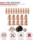 Titanium Plasma65 Compatible TI PC65 IPT 65 Plasma Cutter Consumables Kit With Nozzles Electrodes Cups And 23 Piece Tips Set for Plasma65