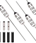 Pack Of Ten 184 Degree Metal Thermal Cutoffs Thermal Fuses 10A 250V With Non Insulated Butt Connectors For 22 To 18 AWG Motors Transformers Electric Industrial And Home Appliances displayed