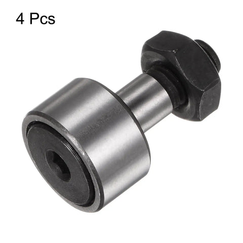 Four Pack CF8 KR19 Cam Follower Needle Roller Bearing 19mm Roller Diameter M8x1.25mm Thread