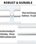 Brake adjustment tool with magnet design for Briidea brake boosters; white frame and stainless steel rod
