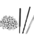 50 Pieces Stainless Steel Helicoil Thread Repair Kit M3 X 2D Set for Aluminum and Soft Metals with inserts, drill bit, and tap tool.