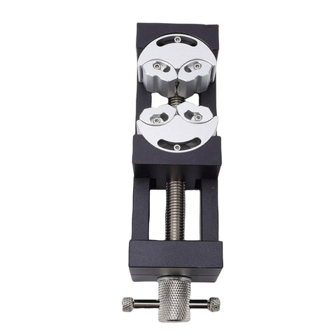 Heavy Duty Mini Vise Clamp For Drill Press Bench Made From Solid Aluminum Alloy With Self Adjusting Smart Grip top view