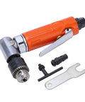Professional Grade Right Angle Air Die Grinder Running 25000 Rpm For Fast Grinding And Polishing Tasks Boasts Smooth Ball Bearing Build And Complete Pneumatic Tool Kit with accessories.