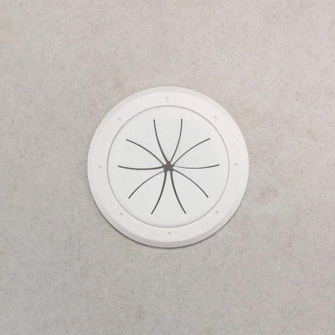 Speedy’Z Spring-Lock Cable Pass Port, 2-inch diameter, white plastic round cover