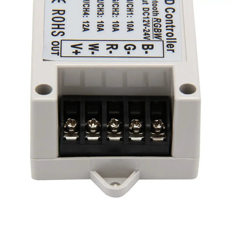 Bluetooth LED Strip Light Controller For iOS And Android terminal connections close-up view