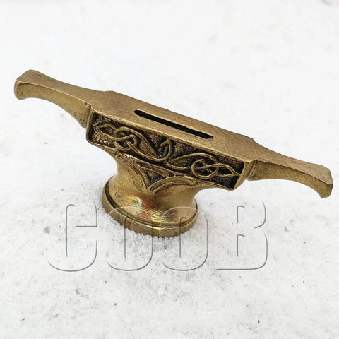 Bronze Finger Guard Bolster For Hunting Knives, Celtic Style Pommel Guard For Custom Knife Making, detailed view
