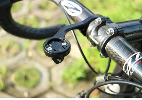 Out Front Aluminum Bicycle Computer Mount for Garmin Edge 200 500 510 800 810 1000 GPS Secure CNC Machined Aluminum Black Handlebar Mount