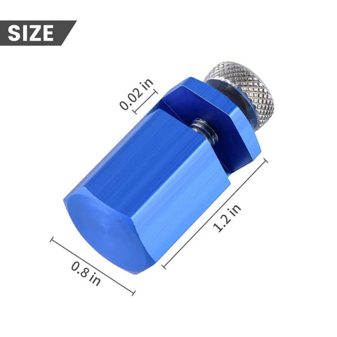 Tall Stair Gauges For Framing Square Set, Non Slip Framing Jig For Easier And Faster Stair Layout, Keeps Run And Rise Consistent, Boosts Accuracy On Rafters And Stringers, Blue Pack Of 2 shown in close-up with measurements.