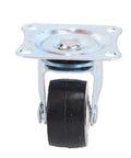 Chiyyak 14 Pieces Furniture Casters, 360 Degree Rotation, 1 Inch Swivel Caster Wheel for Table Cabinet Workbench with black wheel and metal mount.