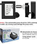 Ultra Quiet Mini Submersible Water Pump 95 GPH 5W with 3.3 Ft Tubing for Aquarium Fish Tank Pond Fountain and Hydroponics in packaging