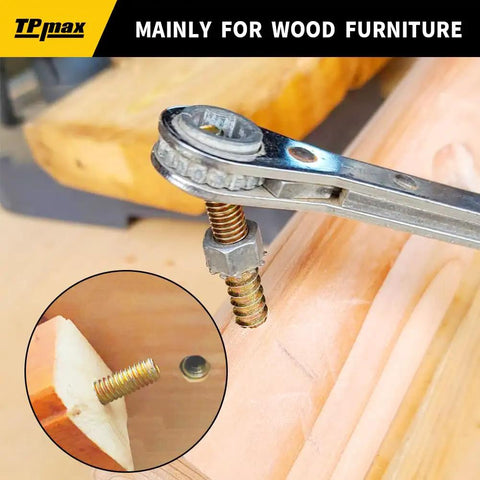 Badass Zinc Plated Hanger Bolts 10 Pack Double Ended Furniture Screws Heavy Duty Carbon Steel self tapping fasteners securing wood.