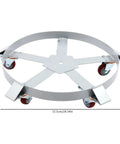Heavy Duty Drum Dolly Built Tough With Q235 Steel Five Wheels 1250 Lb Load Capacity Secure Load Design To Stop Sagging And Tipping The Ultimate Workshop Workhorse For Fast, Safe Drum Handling., 72.5cm steel drum dolly with five casters and two brakes