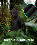 Heavy Duty Waterproof Rain Suit For All Weather Lightweight Breathable Rainwear With Sealed Seams in forest setting