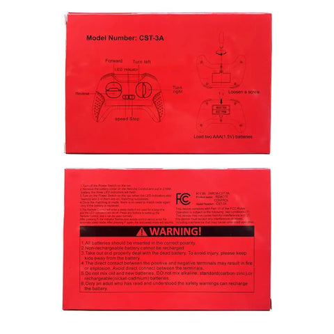Diagram of CST-3A model remote, included in 12V CSR-12T-1B 2.4G Remote Control Box For Power Wheels Jeep Ride On Toys package.