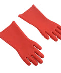 Heavy Duty Electrical Insulated Gloves Class 00 12KV 1.8mm Thick Rubber with Tough As Nails Protection, red pair for electricians.