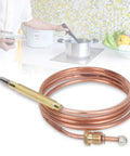 900Mm Gas Stove Thermocouple Kit With Five Nuts Universal Thermocouple shown with copper coil and attached nuts