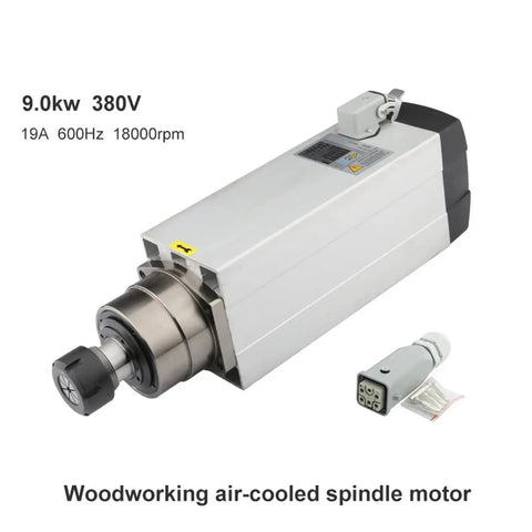 CNC Milling Machine 9KW ER32 Air Cooled High Speed Motor With Four Ceramic Bearings for woodworking engraving and cutting