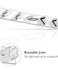 Five Light Modern LED Vanity Light Chrome Bathroom Fixtures With Acrylic Up And Down Wall Mounted Over Mirror Rotatable 360 Degree Heads