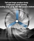 Premium 220V Heavy Duty Floor Fan With 92 Cm Wide Diameter And Tough As Nails Steel Build delivering cooling for large spaces.
