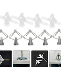 Butterfly Shaped Nylon Drywall Anchors Heavy Duty With Internal Threads For Metal And Gypsum Board shown with installation steps