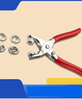 100 Set Metal Snap Button Kit 9.5mm Silver With Five Claw Buckle Tool And Fastener Pliers Press Tool For DIY Crafts