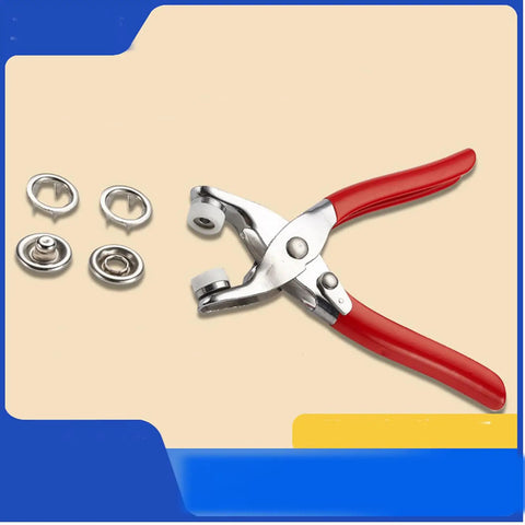 100 Set Metal Snap Button Kit 9.5mm Silver With Five Claw Buckle Tool And Fastener Pliers Press Tool For DIY Crafts