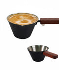 Stainless Steel Espresso Shot Cup With Built In Scale For Precise Measuring In Milliliters And Ounces Dual Scale Wide Mouth With V Shaped Pour Spout
