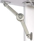Lid Support Hinge Satin Nickel Folding Stay With Soft Close For Toy Box Drawer Window Wardrobe Or Cabinet Doors Adjustable To 35 Lb Includes Allen Key Normal Style 1 Pair installed view