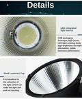 Heavy Duty Led Tower Floodlight Waterproof Job Site Search Lamp With Badass 1000 Watt Glow showing LED light source and metal luminous cup.