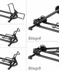 Steps to set up No Fuss Bike Floor Parking Rack Stand For Mountain Road And Fat Bikes Up To Five Inch Tires Indoor Outdoor Garage