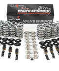 Street Tough Stage Two Supercharged Performance Camshaft Kit With Titanium Retainers And Pushrods For High Torque LS Based Engines 5.7 6.0 6.2 components layout including valve springs and retainers.