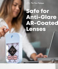 The View Optique lens cleaner spray, 1.35 oz, light blue plastic for eyeglasses, camera lenses, and screens.