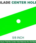 Center hole of high lift lawn mower blade 5/8 inch for High Lift Lawn Mower Blades 3 Pack For 60 Inch Decks Fits Bad Boy Exmark Gravely Hustler