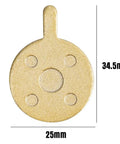 Heavy Duty Full Metal Bicycle Disc Brake Pads Replacement Kit For Mechanical Bike Systems Delivers Badass Stopping Power And Rugged As They Come Durability Fits 34 By 25, showing 34.5mm by 25mm metal brake pad.
