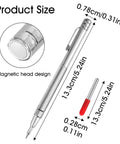 Built Like A Tank Tungsten Carbide Scriber Set With Extra Replacement Tips Heavy Duty Engraving Pen with magnetic head design and dimensions.