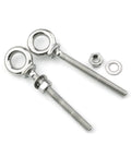 316 Stainless Steel Eye Bolt Set Of 5 With Nuts And Washers, Heavy Duty Eyebolts M8 X 1.25mm, shown with nuts and washers