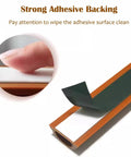 Close-up of Wood Grain Self Adhesive Cable Management Channel PVC Raceway Cord Protector with strong adhesive backing.