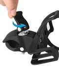 Close-up view of 2 Pack Universal Bike Water Bottle Holders No Screws Easy Install Cup Cage With 360 Degree Rotatable Clip adjusting mechanism