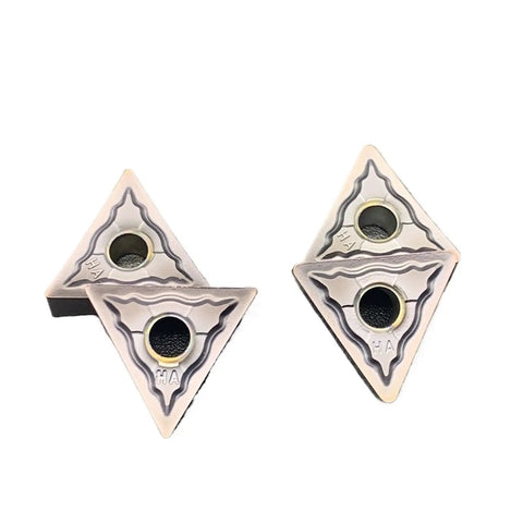 Turning Inserts Set 10Pcs For External Lathe Tool TNMG160404HA TNMG160408HA, triangular carbide inserts with HA coating