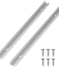 12 Inch Aluminum T Track Rails Set Of 2 With Double Cut T Slot For Woodworking Jigs And Fixtures Predrilled Mounting Holes And Screws