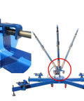 Heavy Duty Auto Body Frame Repair Machine With 7716Lb Load Capacity Car Frame Straightener showing adjustable arms and locking mechanism.