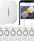 Smart WiFi Water Leak Detector For Home With Real Time App Alerts 2 4GHz Gateway And Six Sensors Keeps Your Phone In The Loop With Tuya App On iOS And Android.