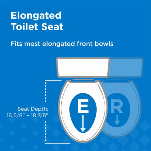 White Soft Close Elongated Toilet Seat With Sturdy Adjustable Bolts For Snug Bowl Fit Quiet Slow Closing Lid Smooth Glide Design That Kicks Loud Slamming To The Curb