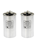 2 Pack Heavy Duty 50 Plus 5uF Capacitors With 6 Percent Tolerance, 50 Plus 5 MFD, 370 to 440 VAC CBB65 Dual Run Start Capacitors