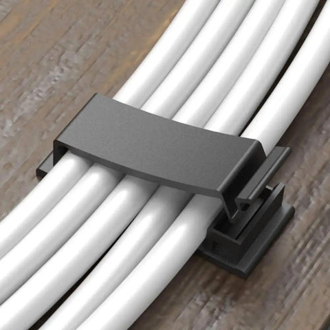 Strong Self Adhesive Cable Clips 20 Pack For Cable Management And Wire Runs Multipurpose Wire Clamps Keep TV And PC Cables Neat And Slick With Sticky Mounts