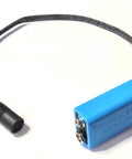9V Battery Replacement Eliminator Kit For Smoke Detectors Fire Alarms Carbon Monoxide Detectors Bedside Radios Multimeters And Other Electronics No Fuss Plug And Play Power Solution With A 120V AC Wall Adapter And An Active Dummy Cell, showing blue adapter and black cable connector