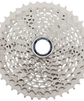 Deore 10-Speed Cassette CS M4100 11-42T Silver for All Mountain Bikes, durable alloy, wide gear range, smooth shifting