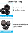 60 Piece Carbon Steel Pipe Plug Fitting Assortment Kit With Five NPT Male Internal Hex Thread Socket Sizes, hex-drive socket design, flat bottom design