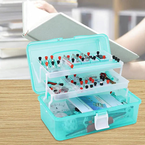 Physics Lab Kit For Electricity And Magnetism, Basic Circuit Electronics Exploration Set For High School Students, kit in storage box